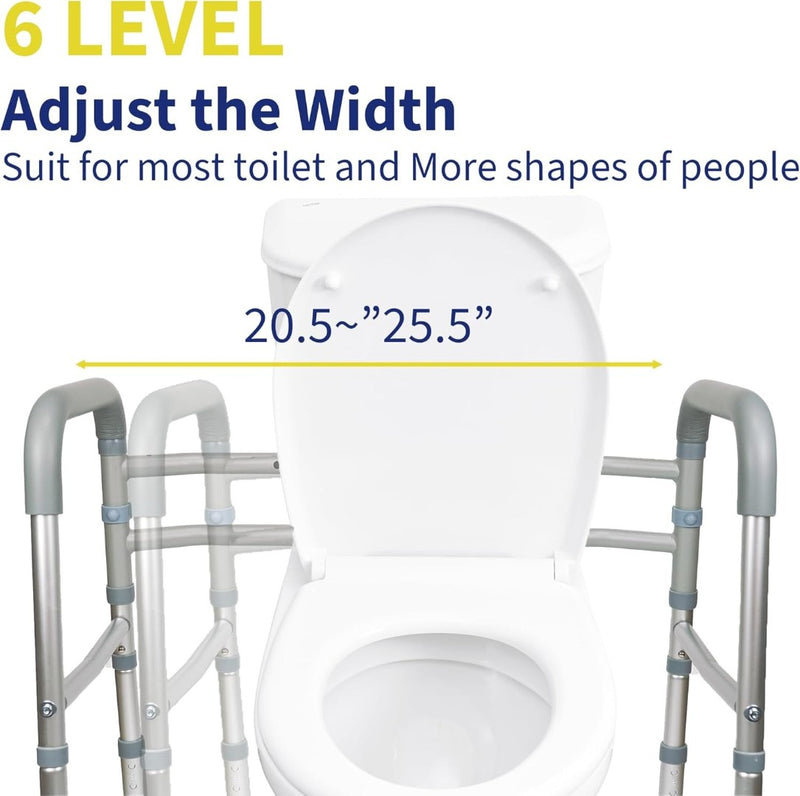 Toilet Safety Rails Adjustable Toilet Rails for Elderly Adults