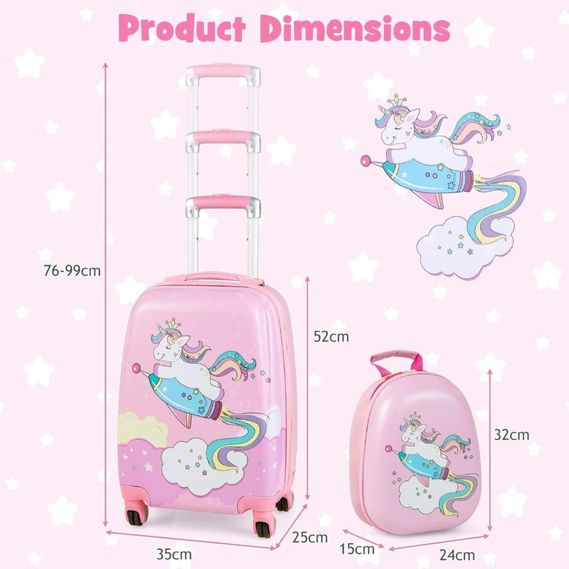 Unicorn Luggage Set 2 Piece 12" & 18"