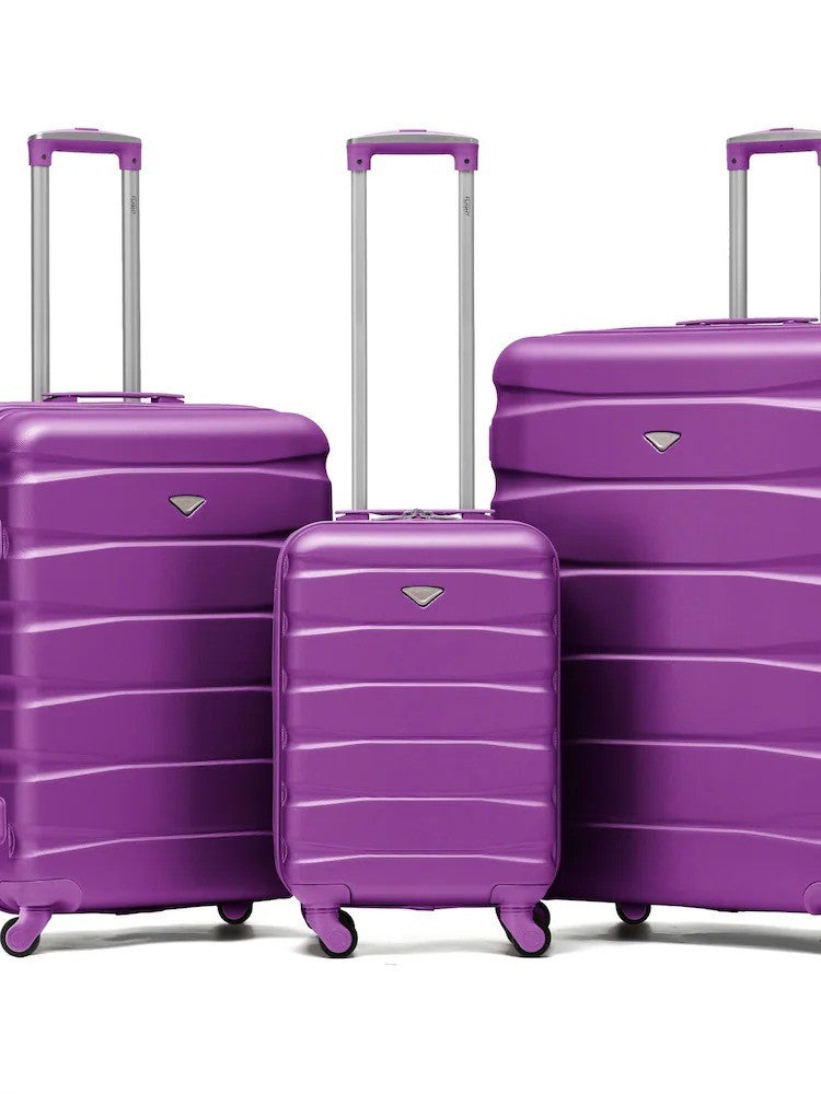 Luggage Set Purple 3 Hard shell 21" 25" 29"