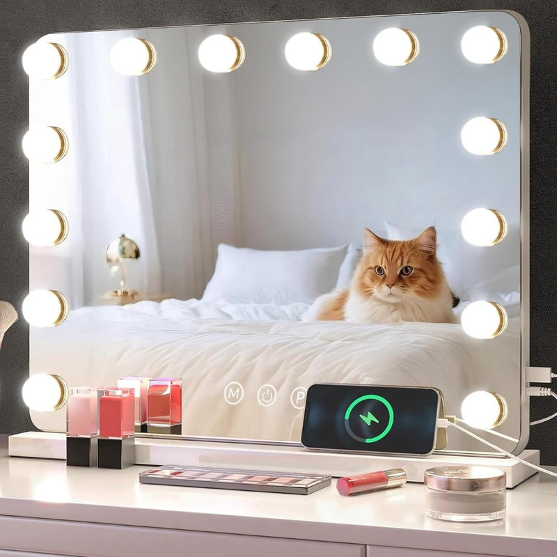 Hollywood Vanity Mirror with Lights 58×43cm