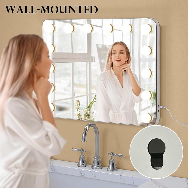 Hollywood Vanity Mirror with Lights 58×43cm