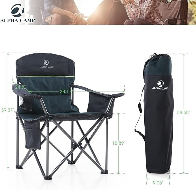 Camping Chair Folding Camp Chair for Adults Oversized Heavy Duty Camping Chair