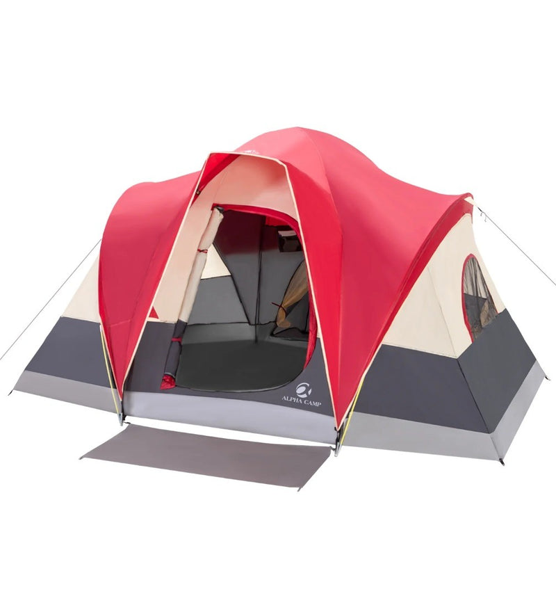 Spacious 6-Person Camping Tent | Easy Setup Dome for Camping & Hiking |