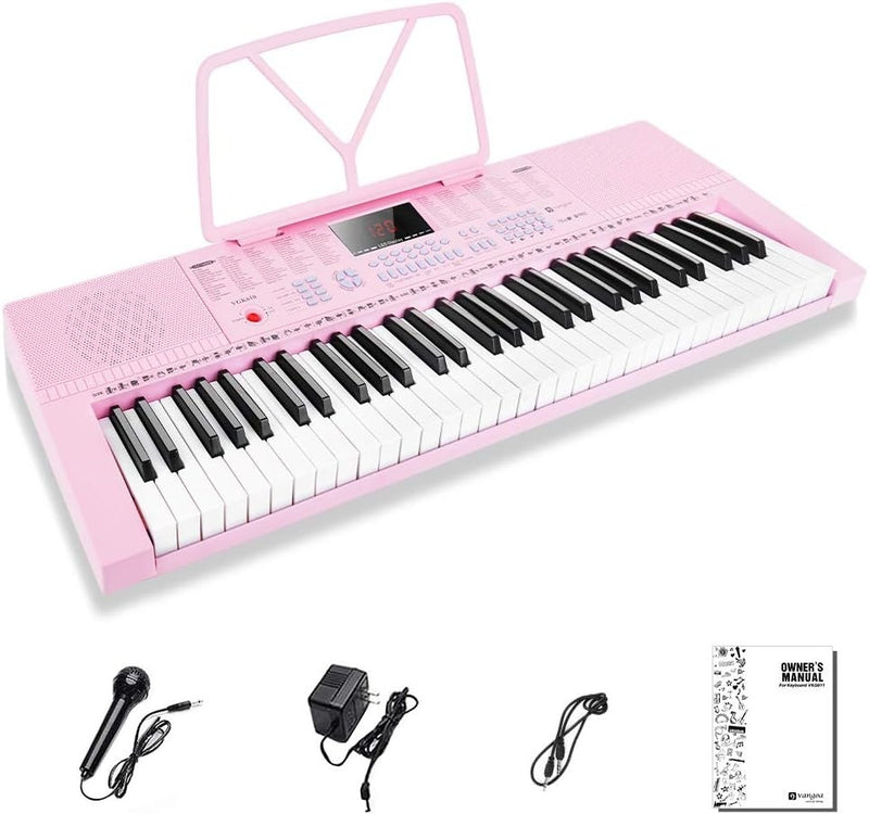 Vangoa Piano Keyboard 49 Keys Portable Premium Electronic keyboard for Beginners