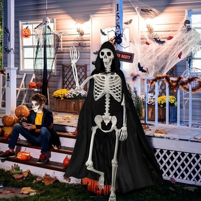 165 cm Halloween Movable Skeleton, Full Body Skeleton, Life-Size Skeleton