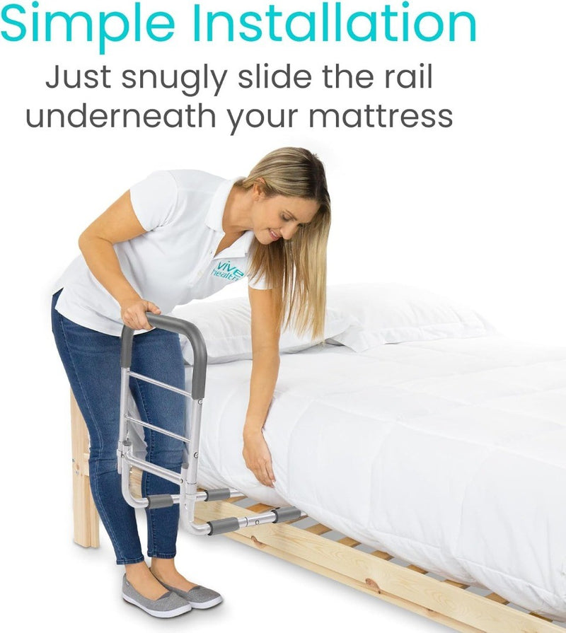 Compact Bed Rail Adjustable Silver