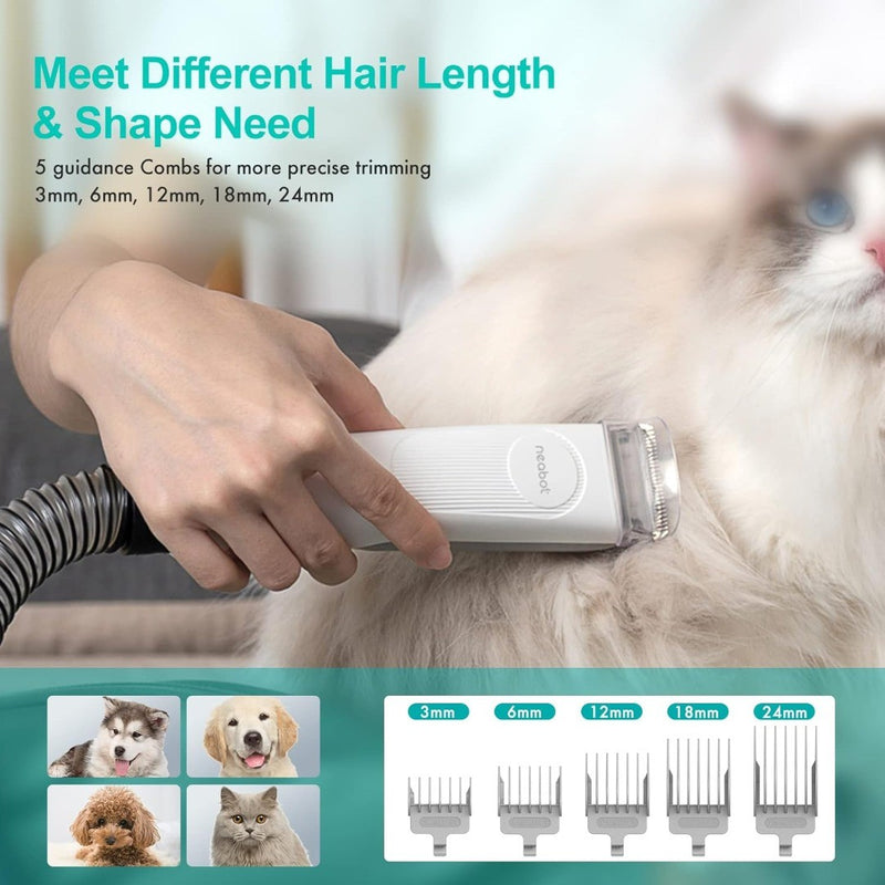 Neabot P1 Pro 13000PA Dog Grooming Vacuum Kit, Suction 99% Pet Hair, 52dB Silent