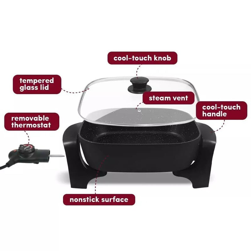 Elite Gourmet Electric Skillet EG6201 – Non-Stick