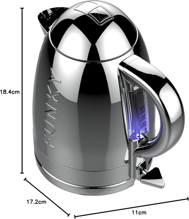 Retro Kettle, Large 1.7L Capacity- Chrome