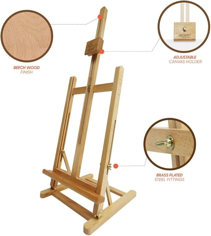 Traditional Desk Easel Perfect for use for painting or display purposes Brown