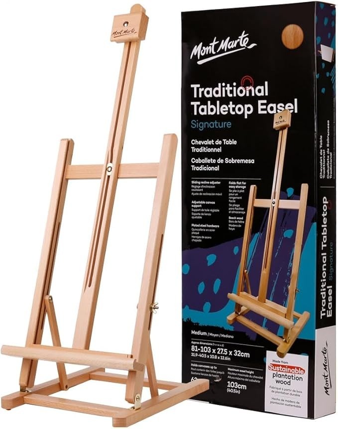 Traditional Desk Easel Perfect for use for painting or display purposes Brown