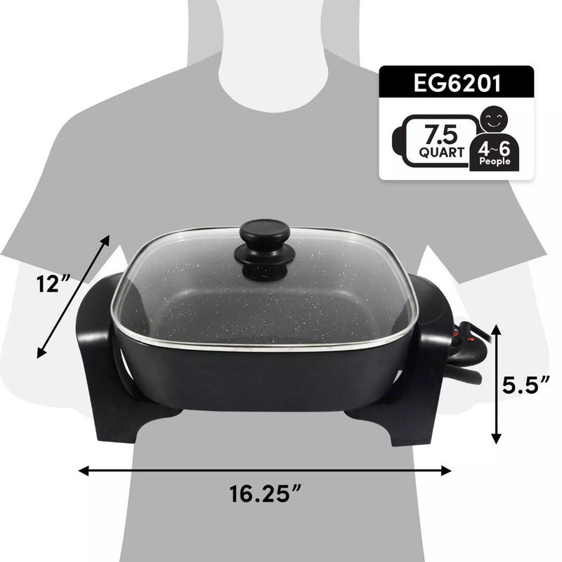 Elite Gourmet Electric Skillet EG6201 – Non-Stick