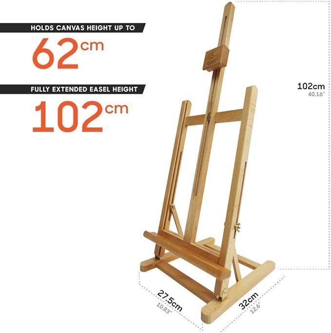 Traditional Desk Easel Perfect for use for painting or display purposes Brown