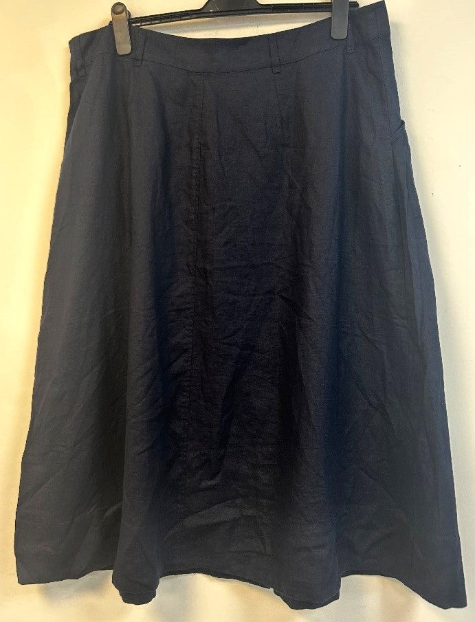 BODEN Petra Linen Midi Skirt Size UK 20L Long