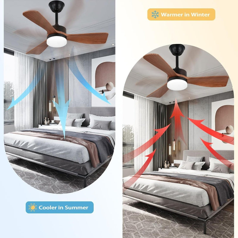 Ceiling Fans with Lights and Remote,36 Inch Low Profile Ceiling Fan