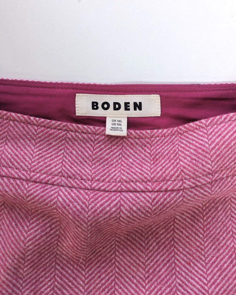 BODEN Estella Tweed Mini Skirt UK 14L