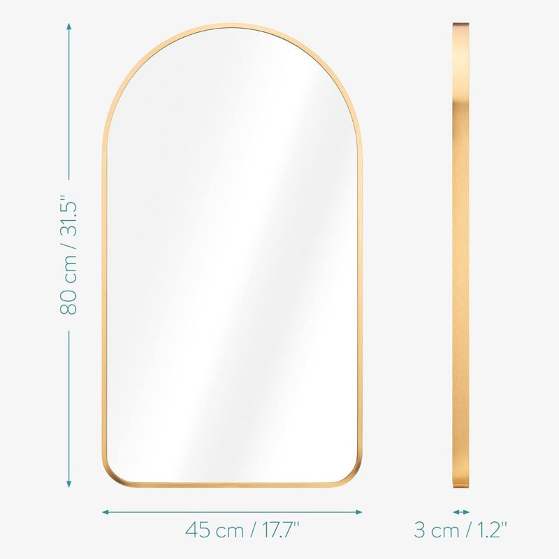 Arched Wall Mirror 45x80 cm Wall-Mounted