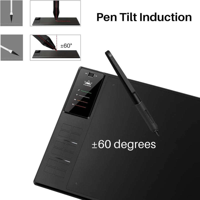 HUION Inspiroy WH1409 V2 Wireless Graphics Drawing Pen Tablet with 12 Express