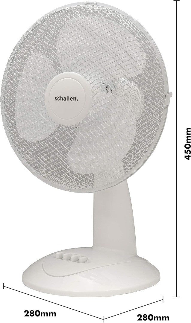 Schallen Branded Home & Office Electric 12" 3 Speed Electric Oscillating (2PCS)