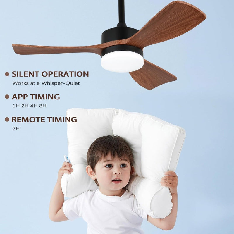 Ceiling Fans with Lights and Remote,36 Inch Low Profile Ceiling Fan