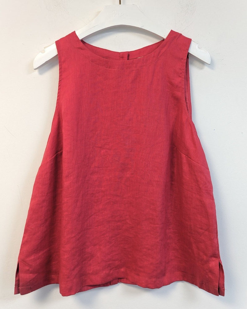 BODEN Linen Sleeveless Shell Top UK 14