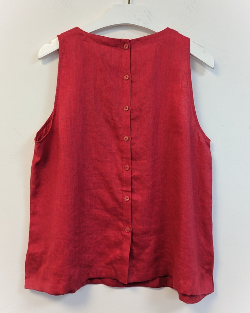 BODEN Linen Sleeveless Shell Top UK 14