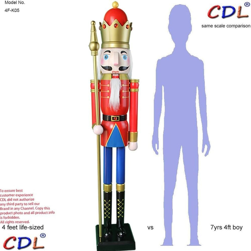 4ft Nutcracker Red 120cm 48"