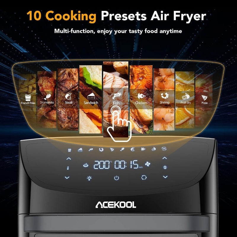 Air Fryer Oven Digital Acekool FT1 18L Large Oil Free Touch Screen 1800W Mini Ov