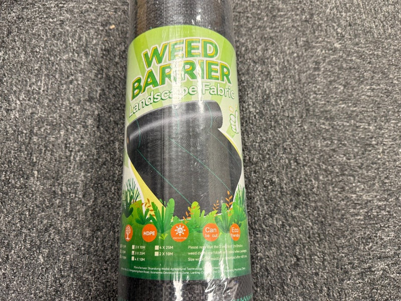 Weed Barrier Fabric Heavy Duty Black 3m x 25m