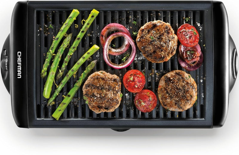 Chefman Electric Smokeless Indoor Grill w/Non-Stick Cooking Surface & Adjustable