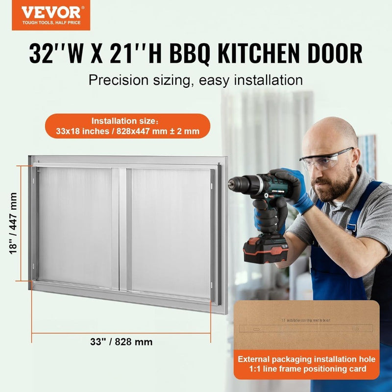 Cabinet Access Door 36W" x 21H" Outdoor Kitchen