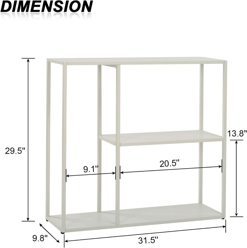 Console Table,3 Shelf Sofa TableThin Entryway Table80×25×75cm