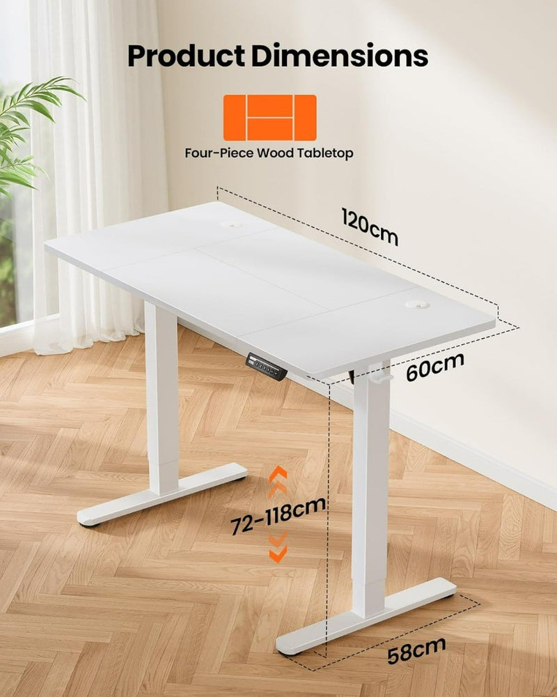 white Electric Standing Desk-ErGear