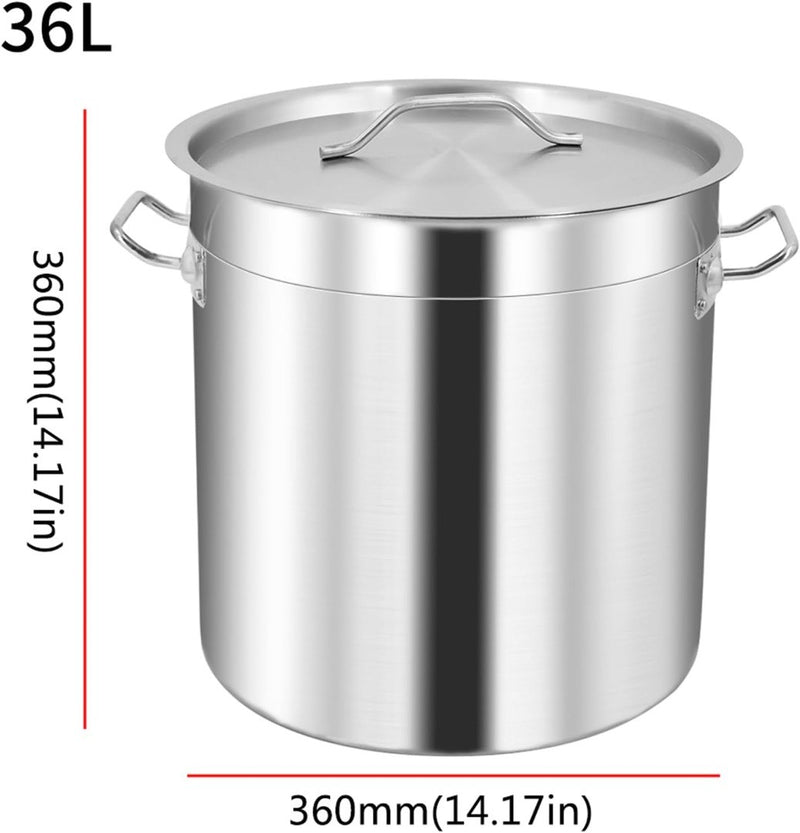 36L Stock Pot Stainless Steel