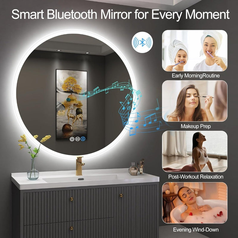 Bathroom Mirror with Bluetooth 60cm LED