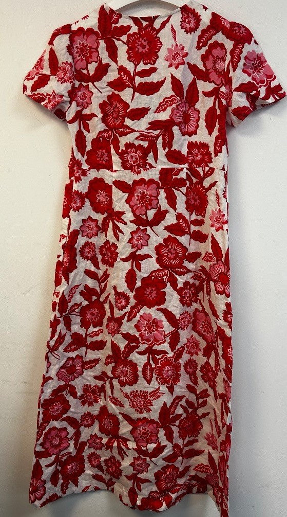 BODEN Tie Front Linen Midi Dress Size UK 12