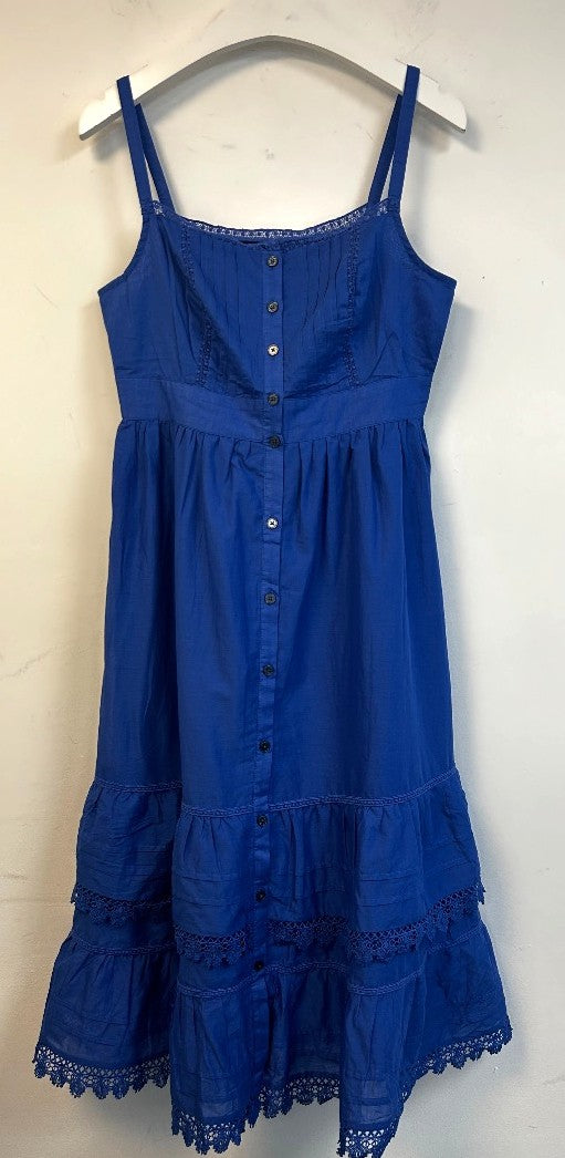 BODEN Tiered Trim Midi Dress Size UK 10P Petite