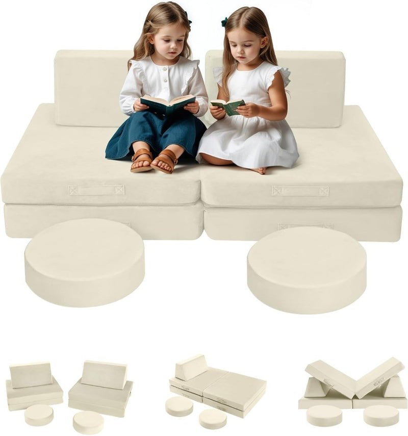 Couch Play Set 8-Piece Fold Out Convertible