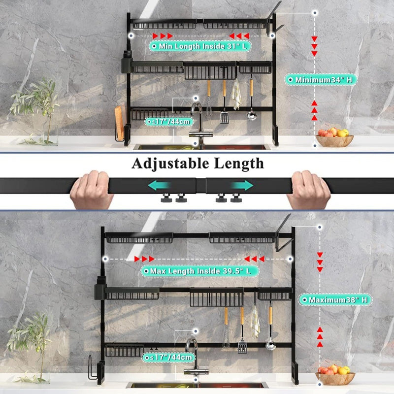 Over Sink Dish Drying Rack Expandable