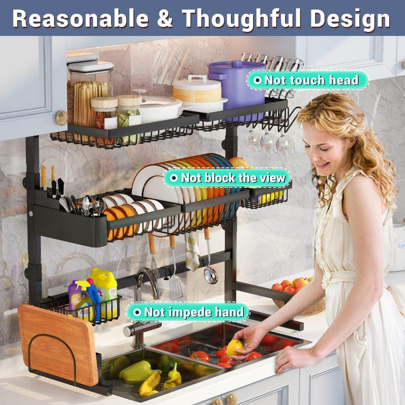 Over Sink Dish Drying Rack Expandable