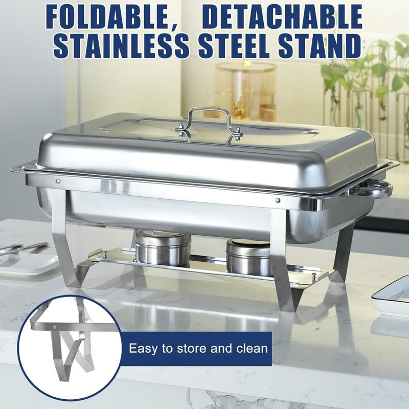 Chafing Dish Set of 2 with Fuel Holders 9L