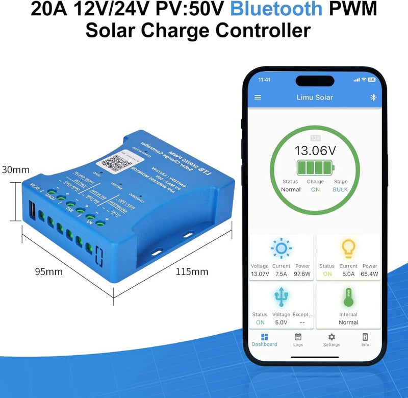 Solar Panel Set 180W +20A Bluetooth Controller