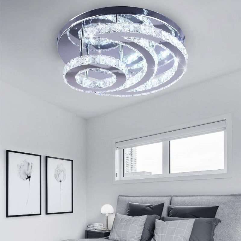 15.7" Modern Crystal Chandelier Ceiling Lights Living Room