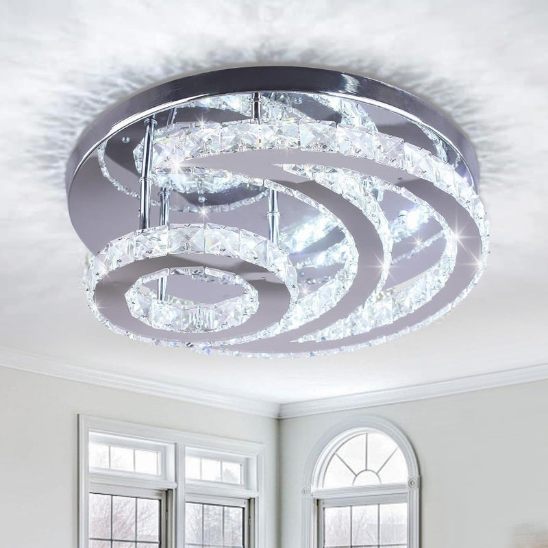 15.7" Modern Crystal Chandelier Ceiling Lights Living Room