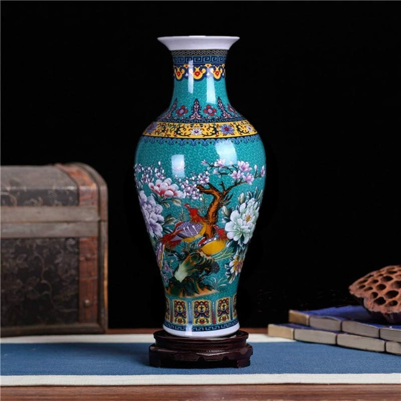 Ceramic Floor Vase 46cm Blue Large