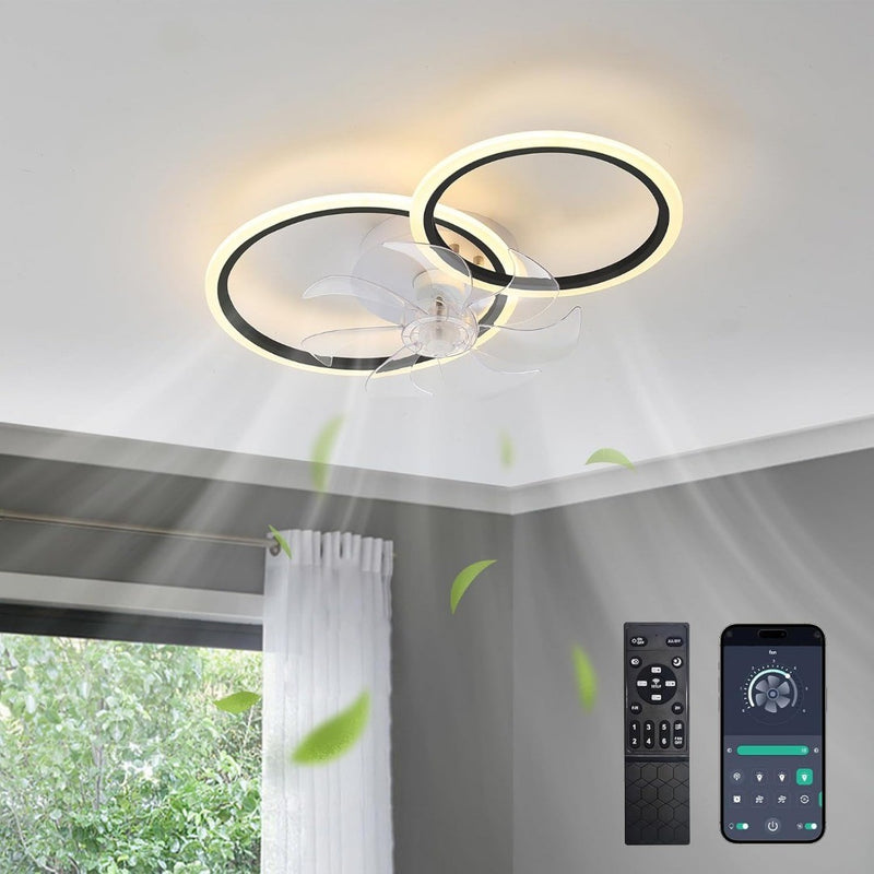 Round Ceiling Fan with Remote Control