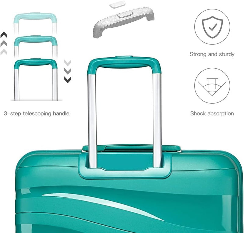 Suitcase with TSA Lock 24" Turquoise