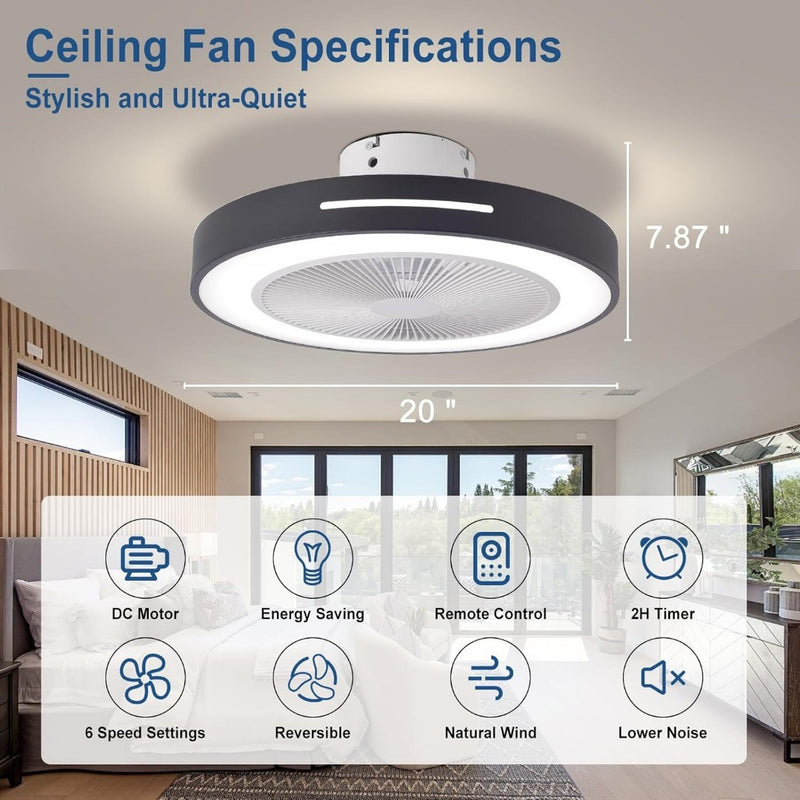 Depuley LED Smart Ceiling Fan