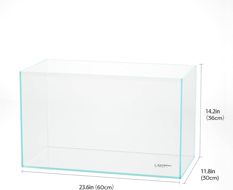 Aquarium Tank 16 Gallon Rimless 60 x 30 x 36 cm