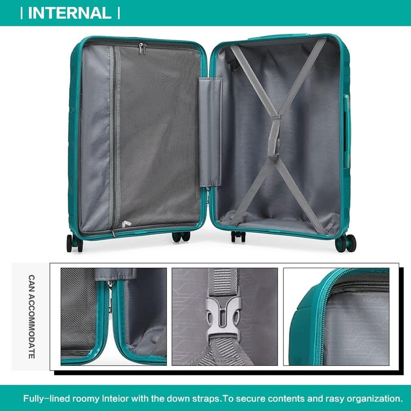 Suitcase with TSA Lock 24" Turquoise